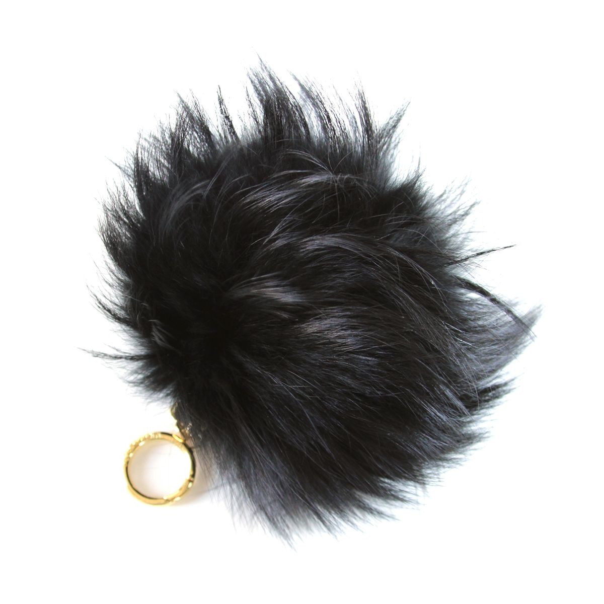 マイケルコース MICHAEL KORS 32F6GKCK3F Black フォックスファー キーリング バッグチャーム FUR PON PON