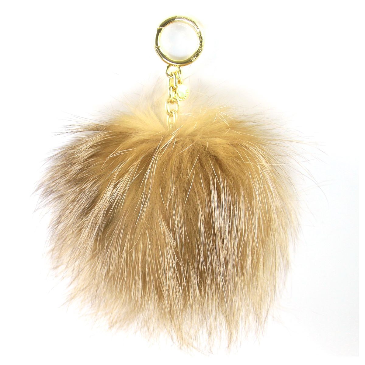 マイケルコース MICHAEL KORS 32F6GKCK3F Natural フォックスファー キーリング バッグチャーム FUR PON PON