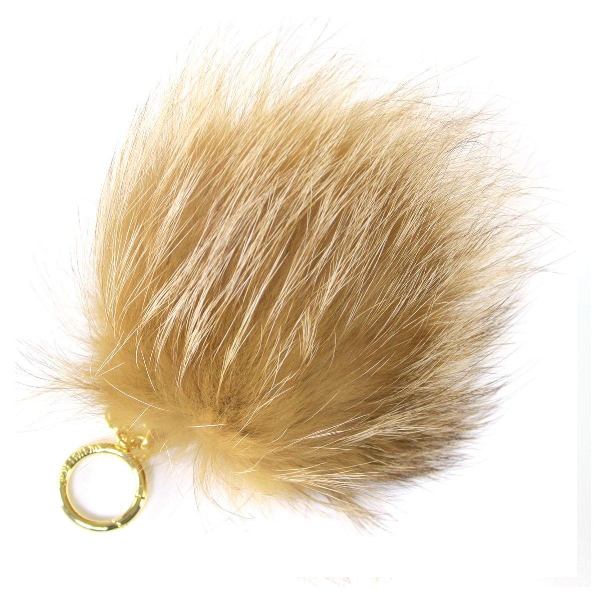 マイケルコース MICHAEL KORS 32F6GKCK3F Natural フォックスファー キーリング バッグチャーム FUR PON PON