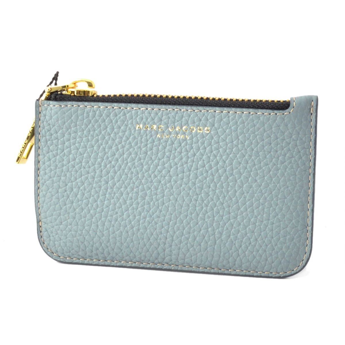 マークジェイコブス MARC JACOBS M0008459-453 Dolphin Blue ゴッサム キーリング付 コインケース マルチポーチ Gotham Key Pouch