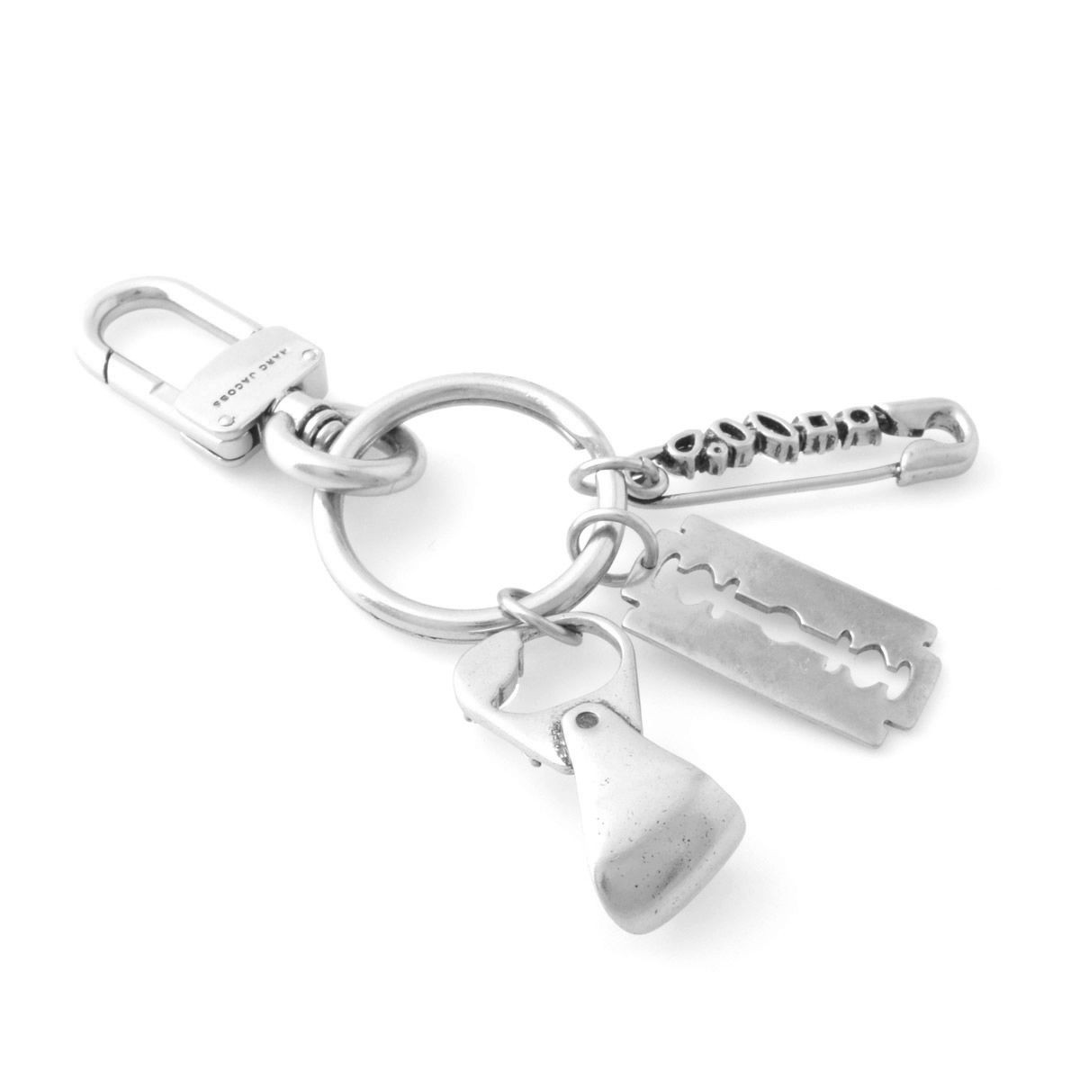 マークジェイコブス MARC JACOBS M0010778-040 Silver クリスタルビジュー付 バッグチャーム キーリング キーホルダー Bag Charms Pop Tab 1 Bag Charm