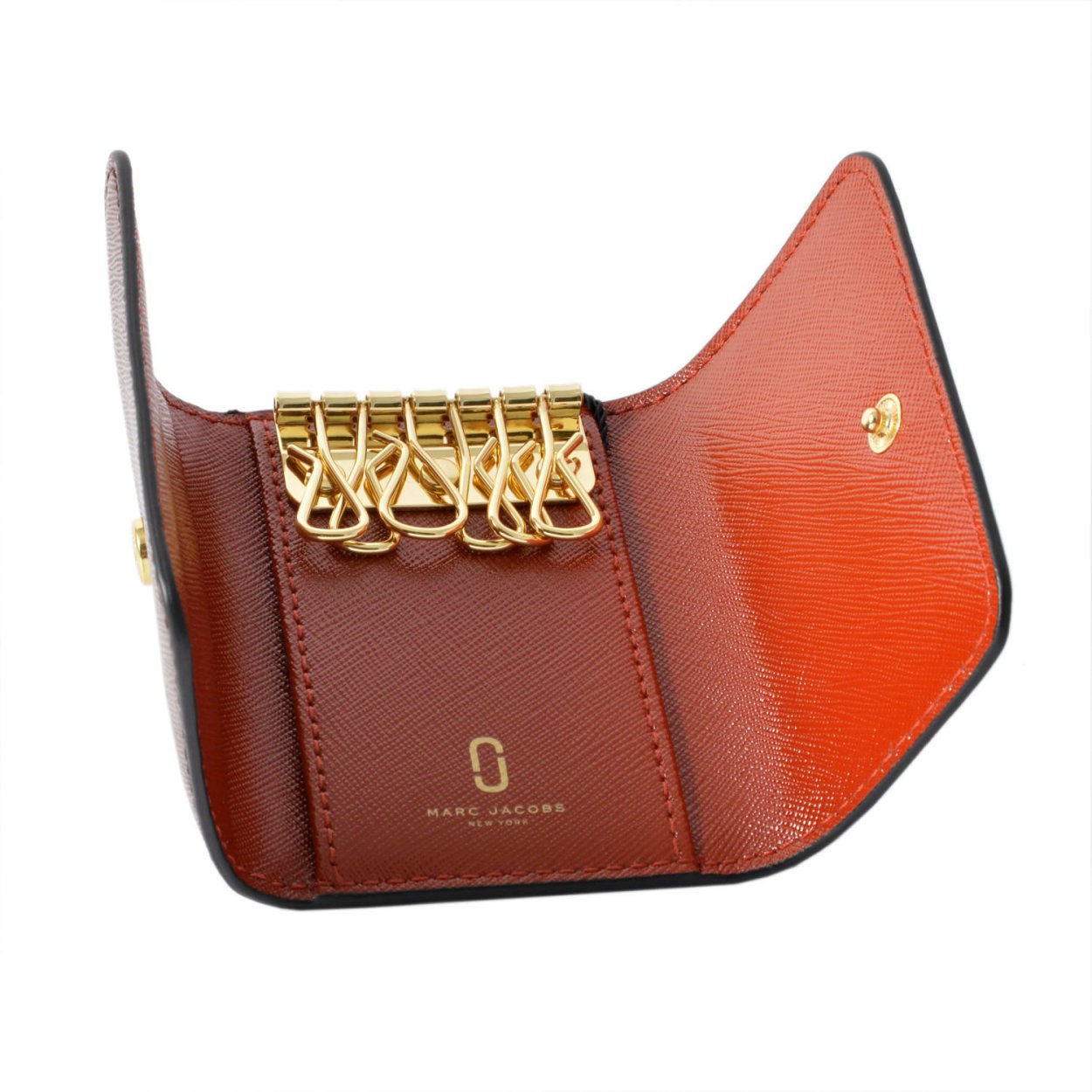 マークジェイコブス MARC JACOBS M0013358-014 Black/Chianti ダブルJロゴ スナップショット カラーブロック 6連 キーケース Snapshot
