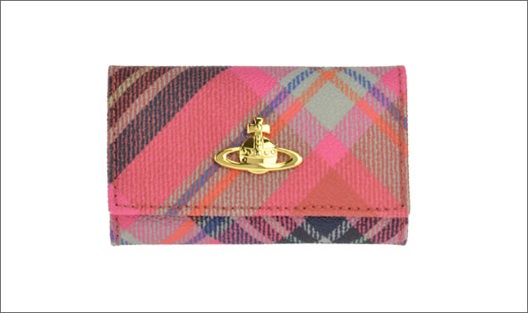 ヴィヴィアン ウエストウッド ≪取り寄せ商品≫ チェック柄 6連キーケース 0720V-DERBY/MAC BRICK