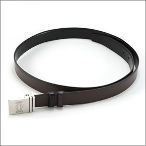 カルティエ L5000516  2Cロゴ刻印入り リバーシブル メンズ レザー ベルト サイズ調整カット可能