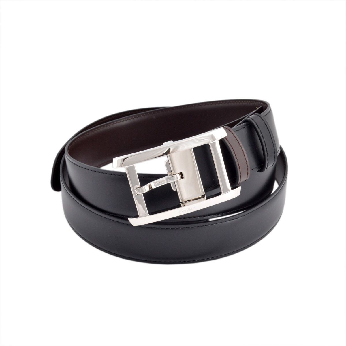 カルティエ Cartier L5000058 メンズ リバーシブル ベルト 【カット調節可能】