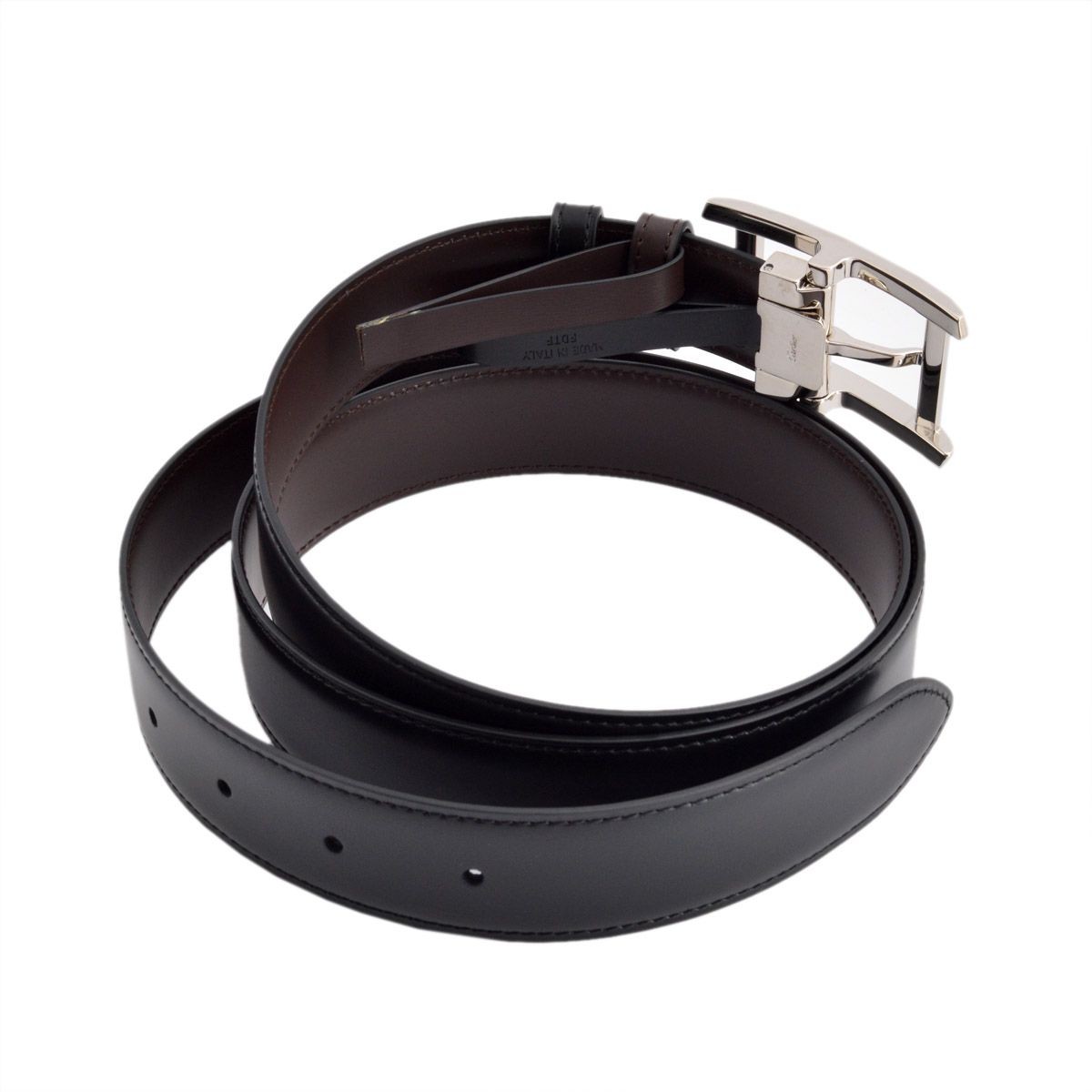 カルティエ Cartier L5000058 メンズ リバーシブル ベルト 【カット調節可能】
