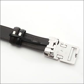 ダンヒル  リバーシブル メンズ レザー ベルト ブラック/ダークブラウン BPB150A42