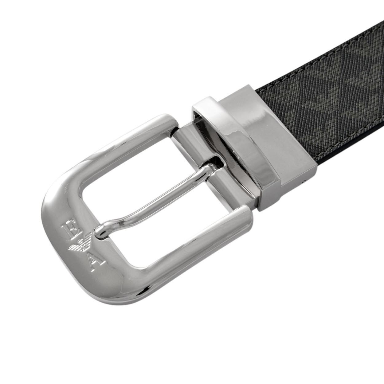 エンポリオアルマーニ EMPORIO ARMANI Y4S070 YLH0E 81342 イーグルロゴプリント メンズ ベルト リバーシブル (カット調節可）