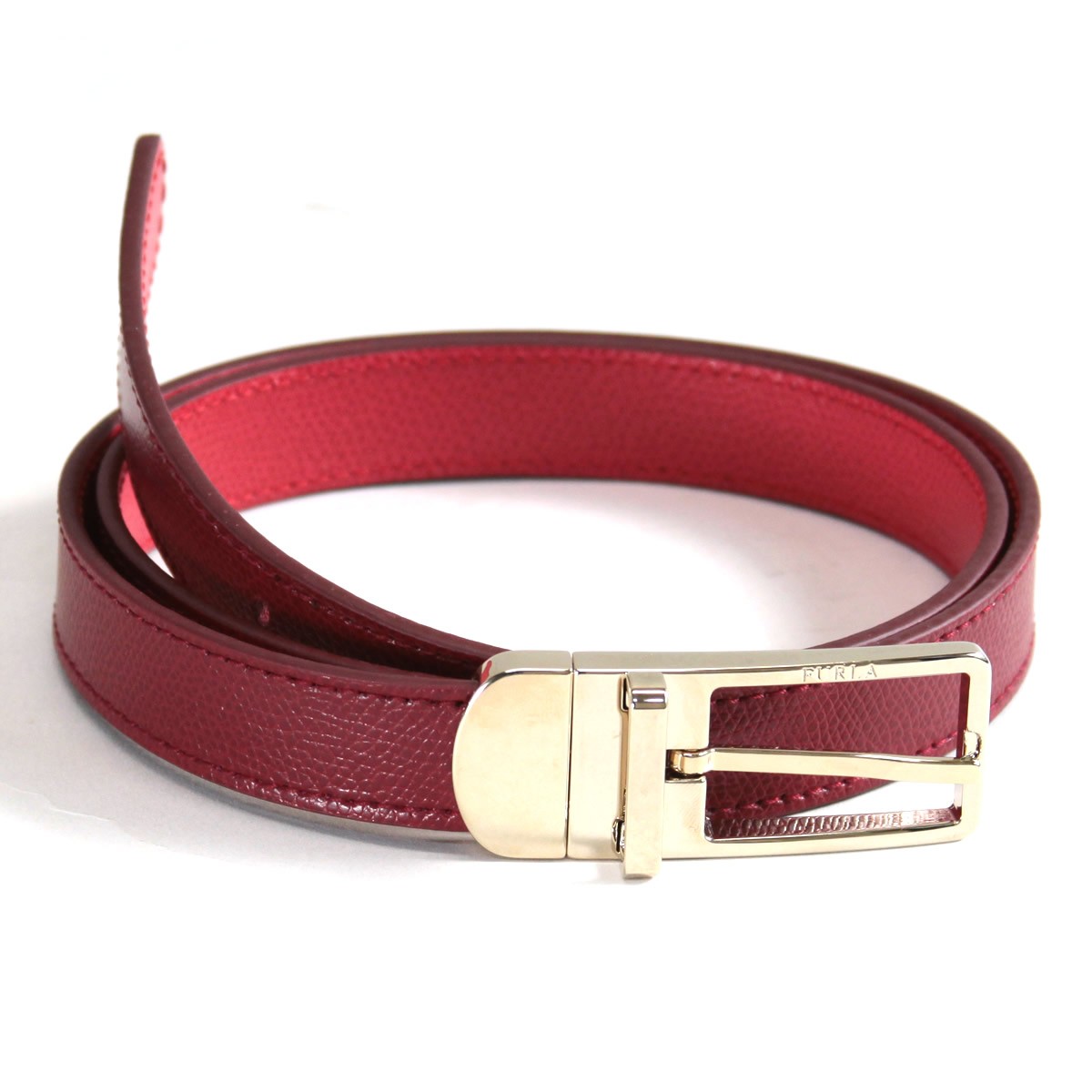 フルラ FURLA 920043 CILIEGIA+RUBY CG20 ACO リバーシブル レザー ベルト SINFONIA M BELT