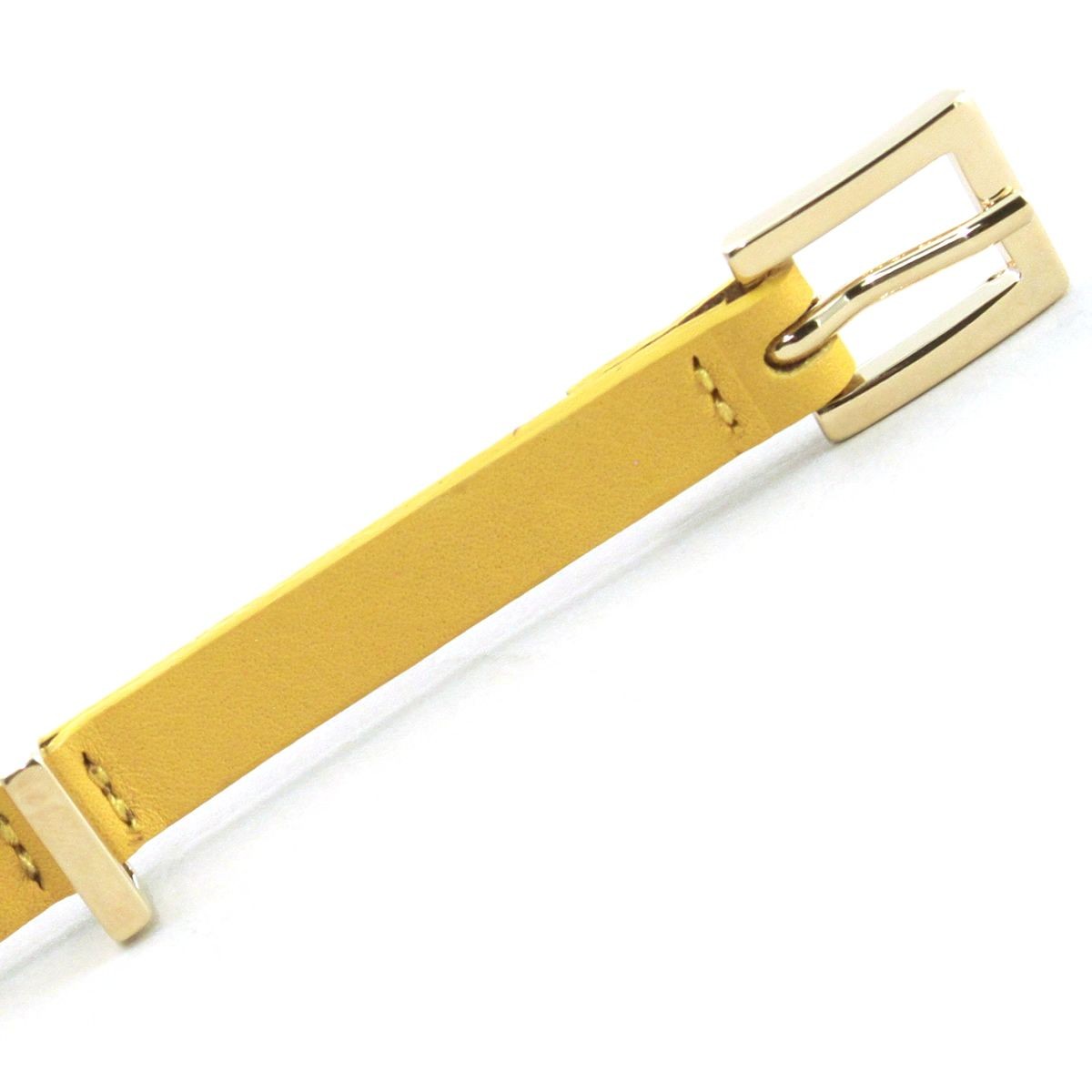 メゾンボワネ Maison Boinet 90989G-79-14-80 Mustard  レザー ベルト 9mm 牛革 細ベルト