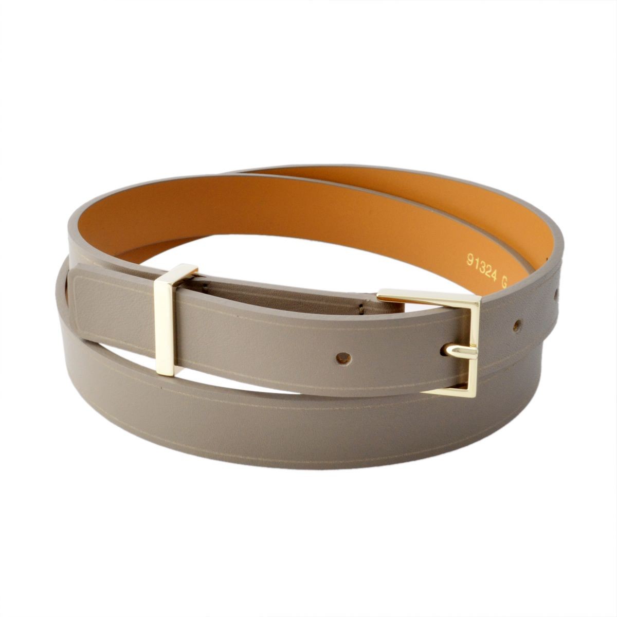 メゾンボワネ Maison Boinet 91324G-79-77-80 Gabardine レザー ベルト 20mm 牛革 ベルト