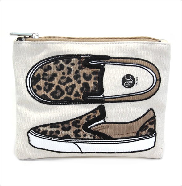 アネロ ZH-E0213-LEO  スニーカーモチーフ キャンバス生地 コスメポーチ 小物入れ