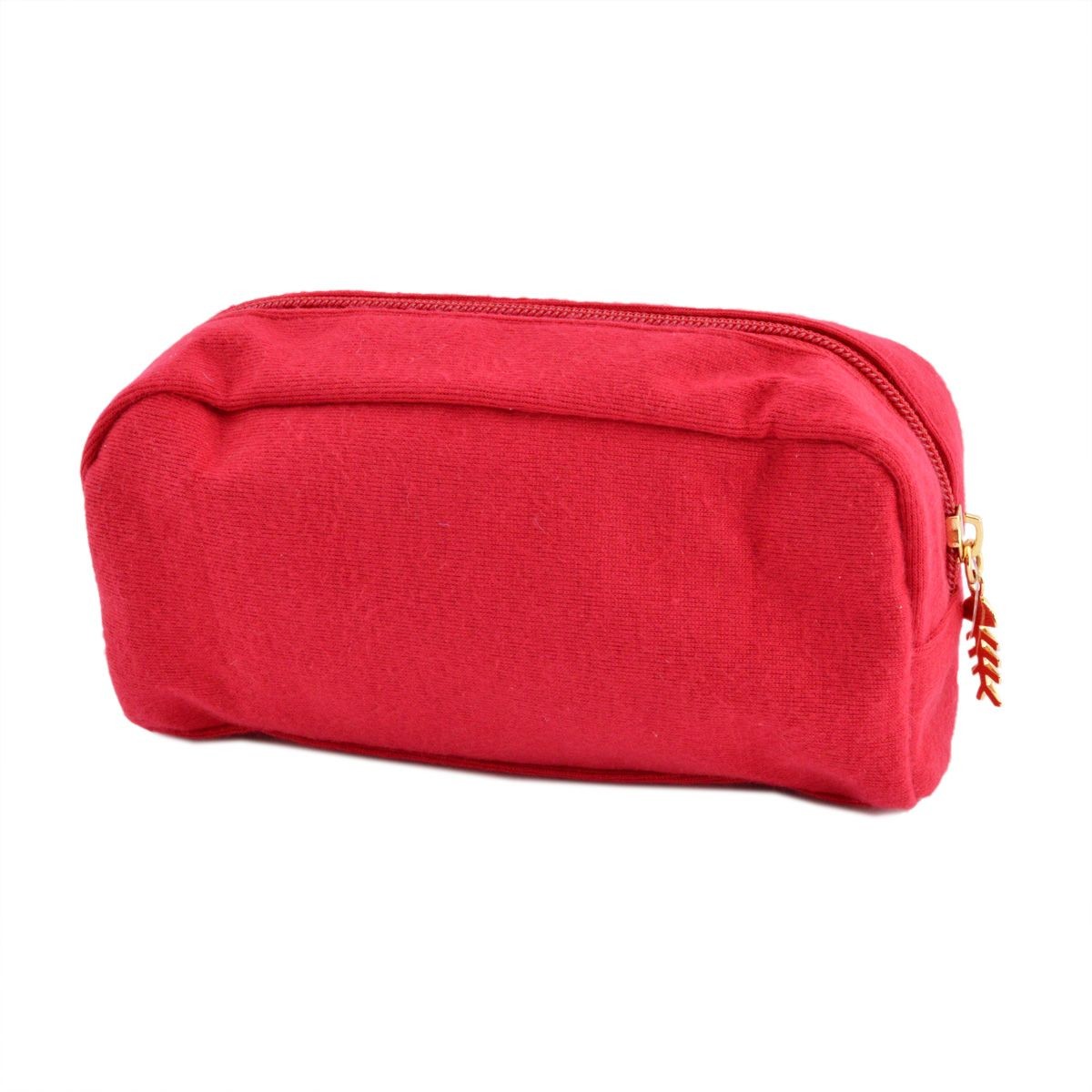 アネロ anello  ZP-0439-SPI CAT・DOT☆ねこどっとシリーズ☆ 魚の骨チャーム付♪もこもこサガラ刺繍＆ロゴプリント コスメポーチ