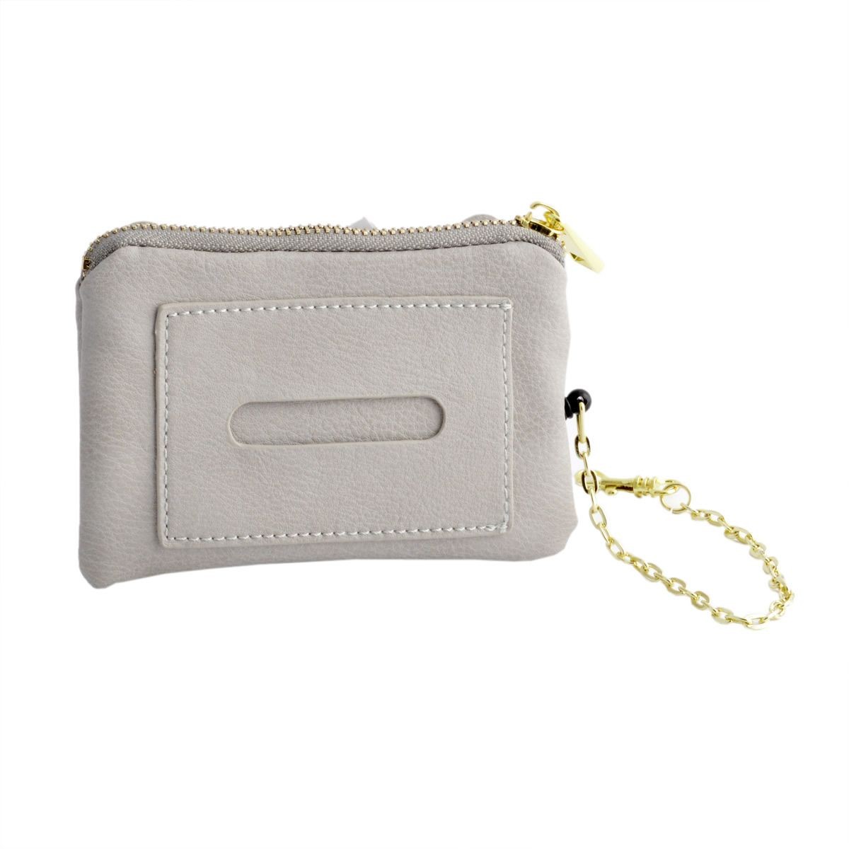 アネロ anello  ZU-M0423-LGY 猫フェイス  リールパスポーチ 定期入れ 紐が伸び～るリール式で自動改札にも便利♪  ☆ジョセフィーヌ シリーズ☆