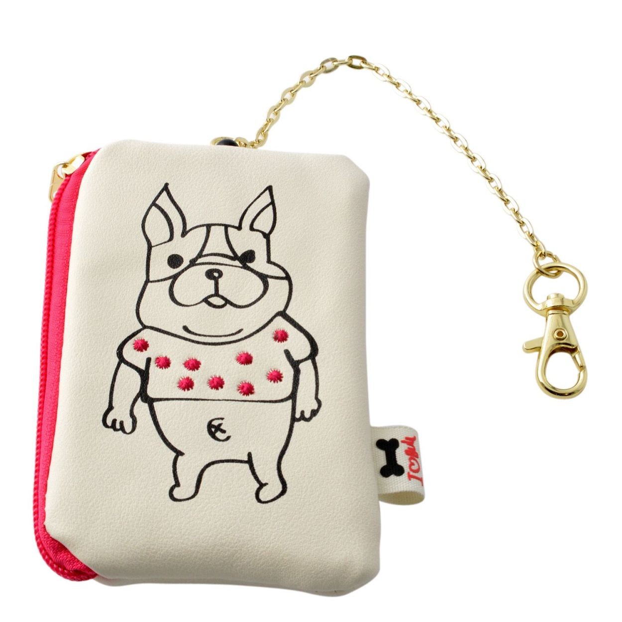 アネロ anello  ZU-D0026-SPI キーリング＆パスケース付 ポーチ 紐が伸び～るリール式で自動改札にも便利♪