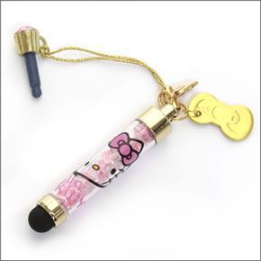 hello kitty（ハローキティ）全てのスマートフォン対応！！ キラキラ ラインストーン ジュエル タッチペン ピンクKTJTP-001