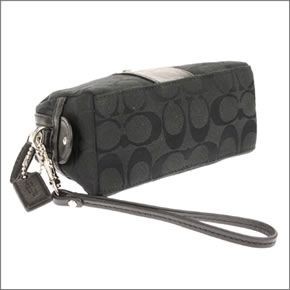 コーチ ≪取り寄せ商品≫LEGACY レガシー シグネチャー キャンバス  ストラップ付 コスメポーチ 48444/SBKBK