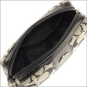 コーチ ≪取り寄せ商品≫LEGACY レガシー シグネチャー キャンバス  ストラップ付 コスメポーチ 48444/SBWBK