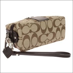 コーチ ≪取り寄せ商品≫LEGACY レガシー シグネチャー キャンバス  ストラップ付 コスメポーチ 48444/SKHMA