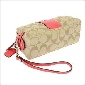 コーチ ≪取り寄せ商品≫LEGACY レガシー シグネチャー キャンバス  ストラップ付 コスメポーチ 48444/SVB3V