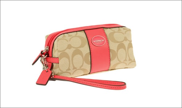 コーチ ≪取り寄せ商品≫LEGACY レガシー シグネチャー キャンバス  ストラップ付 コスメポーチ 48444/SVB3V