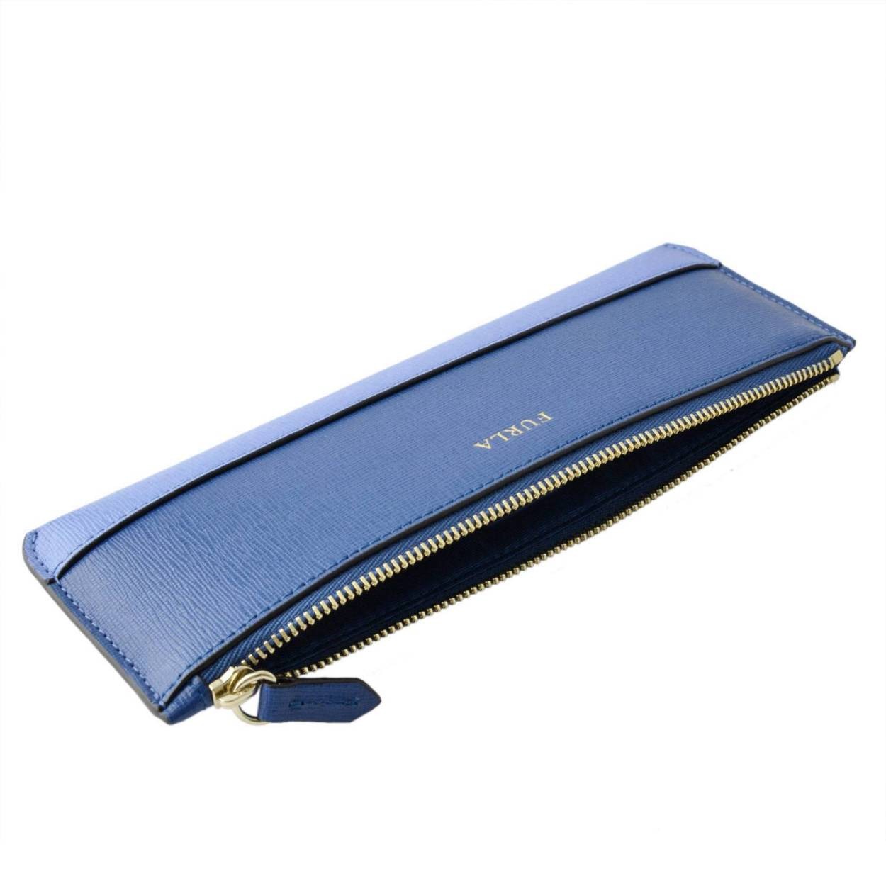 フルラ FURLA 942941 BLU PAVONE+CELESTE EP69 B30 バビロン カラーブロック ペンケース BABYLON XL PENCASE