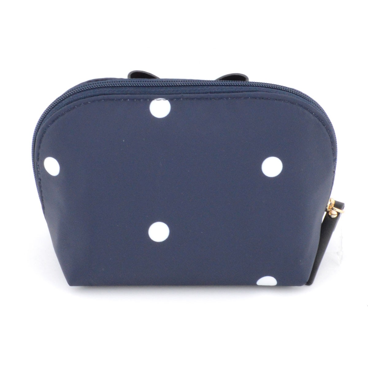 ケイトスペード Kate Spade PWRU4756 461 Rich Navy/Ballerina Pink Renny Drive Nylon Small Annabella リボンモチーフ ドット柄 コスメポーチ 小物入れ