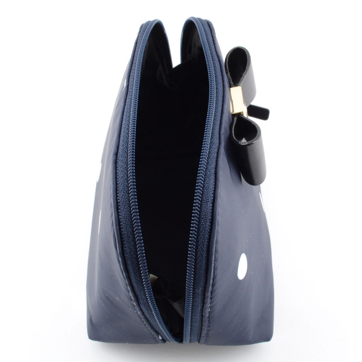 ケイトスペード Kate Spade PWRU4756 461 Rich Navy/Ballerina Pink Renny Drive Nylon Small Annabella リボンモチーフ ドット柄 コスメポーチ 小物入れ