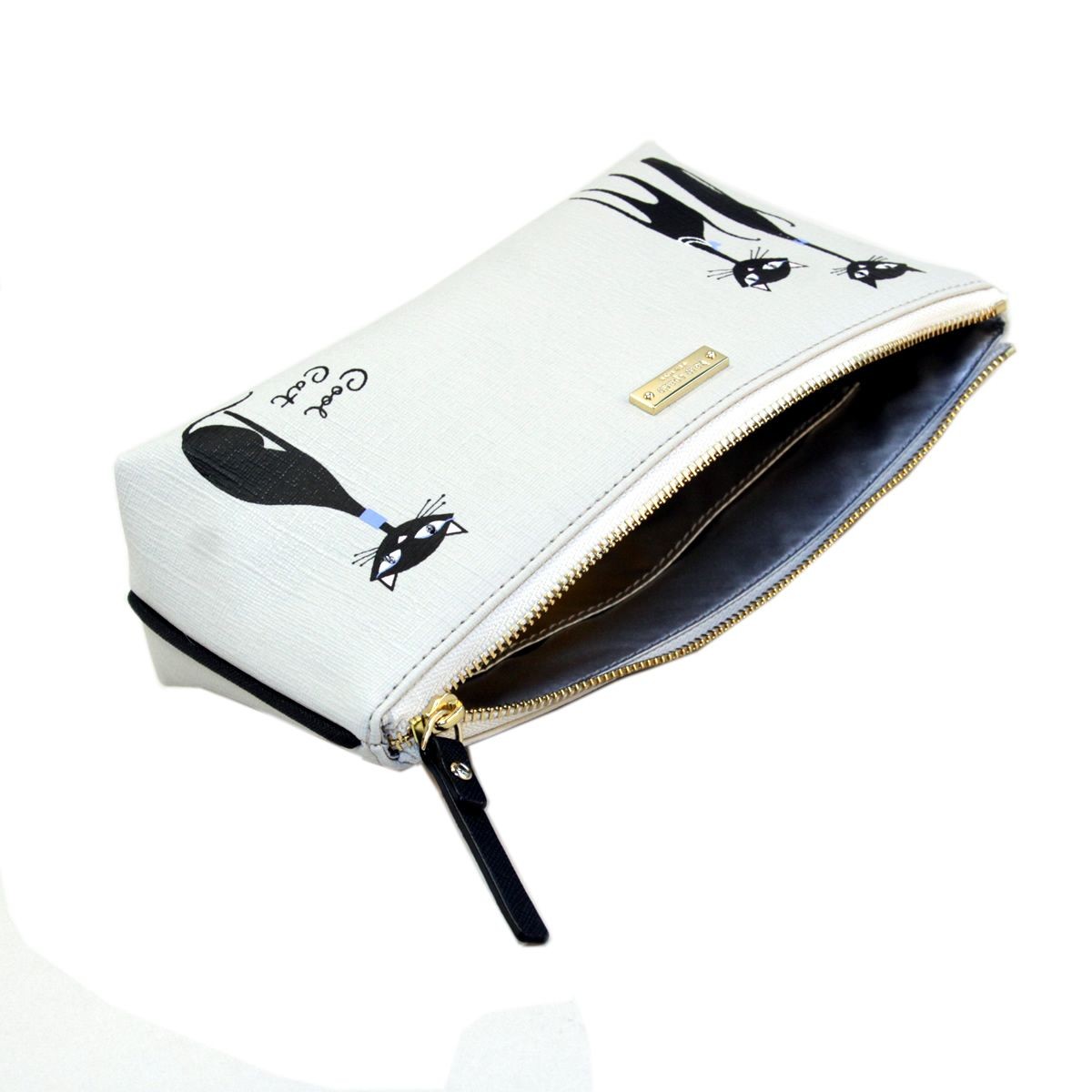 ケイトスペード Kate Spade PWRU5149 098 Black Multi 猫 ネコプリント ビジューアイ コスメポーチ マルチポーチ Jazz Things Up Cats Little Shiloh
