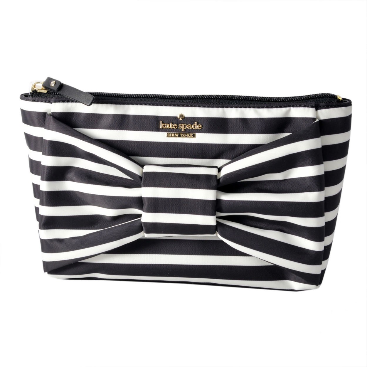 ケイトスペード Kate Spade PWRU6041 071 ボーダー柄 リボンモチーフ トラベルポーチ 小物入れ ＨＡＲＩＮＧ LANE BOW shiloh