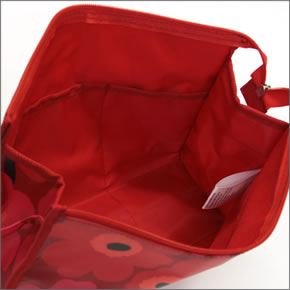 マリメッコ MINI-UNIKKO MEDIA HIPAUS  ミニウニッコ柄 マルチポーチ トラベルケース ラージサイズ レッド×ダークレッド 024494 301 red/darkred
