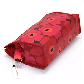 マリメッコ MINI-UNIKKO MEDIA HIPAUS  ミニウニッコ柄 マルチポーチ トラベルケース ラージサイズ レッド×ダークレッド 024494 301 red/darkred