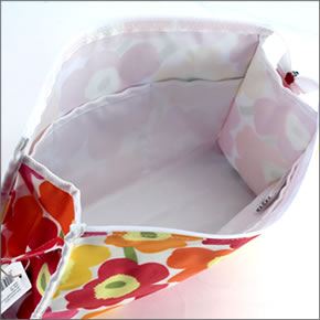 マリメッコ MINI-UNIKKO MEDIA  ミニウニッコ柄 マルチポーチ トラベルケース ラージサイズ マルチカラー 024494 201 white/orange/red