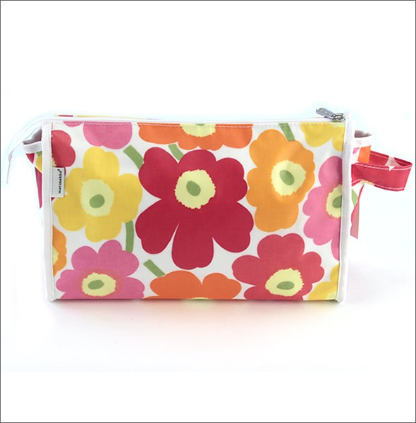 マリメッコ MINI-UNIKKO MEDIA  ミニウニッコ柄 マルチポーチ トラベルケース ラージサイズ マルチカラー 024494 201 white/orange/red