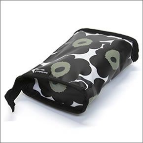 マリメッコ MINI UNIKKO HIPAUS  ミニウニッコ柄 ポーチ 小物入れ ホワイト×ブラック 024492 030 white/black