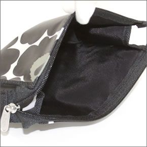 マリメッコ MINI UNIKKO HIPAUS  ミニウニッコ柄 ポーチ 小物入れ ホワイト×ブラック 024492 030 white/black