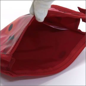 マリメッコ MINI UNIKKO HIPAUS  ミニウニッコ柄 ポーチ 小物入れ レッド×ダークレッド 024492 301 red/dark red