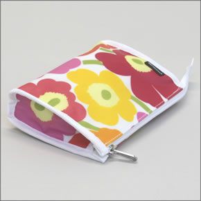 マリメッコ MINI UNIKKO HIPAUS  ミニウニッコ柄 ポーチ 小物入れ  024492 201 white/orange/pink