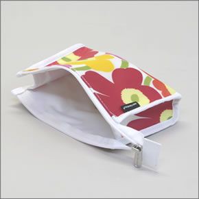 マリメッコ MINI UNIKKO HIPAUS  ミニウニッコ柄 ポーチ 小物入れ  024492 201 white/orange/pink