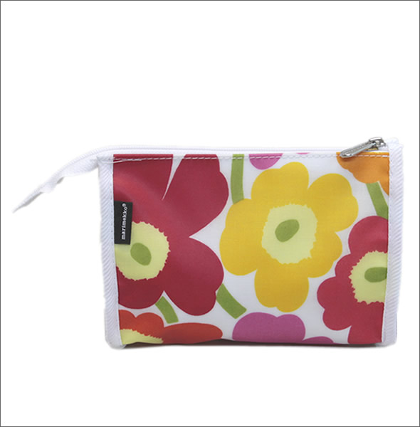 マリメッコ MINI UNIKKO HIPAUS  ミニウニッコ柄 ポーチ 小物入れ  024492 201 white/orange/pink