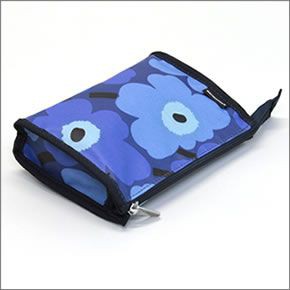 マリメッコ MINI UNIKKO HIPAUS  ミニウニッコ柄 ポーチ 小物入れ  024492 501 blue/dark blue