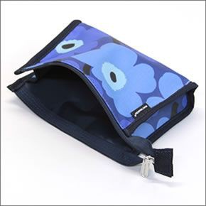 マリメッコ MINI UNIKKO HIPAUS  ミニウニッコ柄 ポーチ 小物入れ  024492 501 blue/dark blue