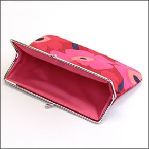 マリメッコ PUOLIKAS KUKKARO MINI UNIKKO ウニッコ柄 がま口 コットンパース マルチポーチ 小物入れ 037773 301 red/dark red