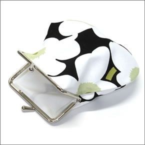 マリメッコ PIENI KUKKARO MINI UNIKKO ミニウニッコ柄 がま口 コットンパース ミニ・ポーチ 小物入れ 020310 910 black/white/green