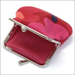 マリメッコ MINI-UNIKKO MINI KUKKARO ミニウニッコ柄 がま口 コットンパース コインケース 小銭入れ ミニ・ポーチ 034773 301 red/dark red