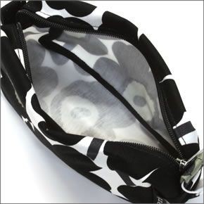 マリメッコ MINI-UNIKKO TAIMI  cosmetic bags ミニウニッコ柄 コットン コスメポーチ 小物入れ 038339 030 white/black/olive