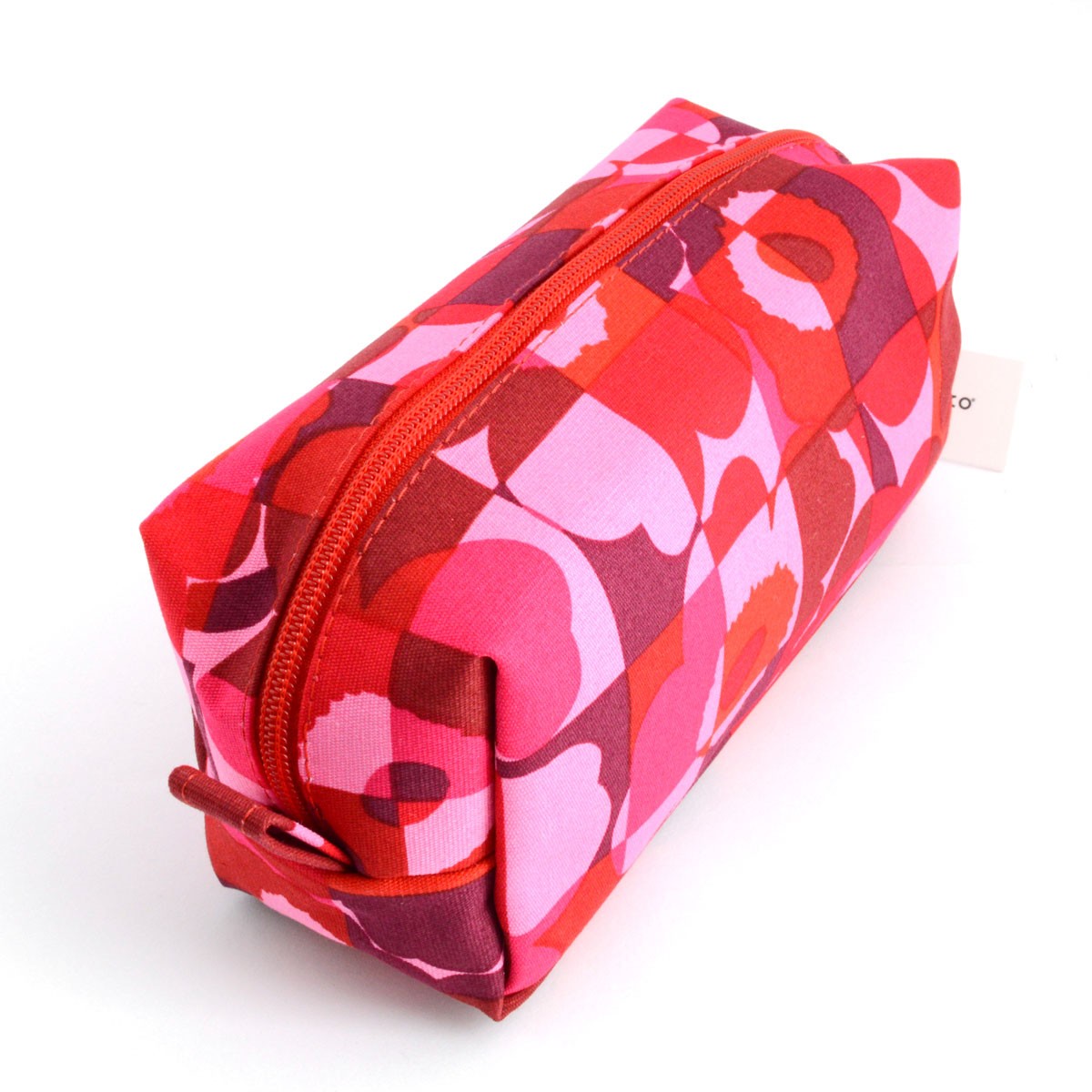 マリメッコ marimekko 042754 330 red/pink TAIMI MINI RUUTU-UNIKKO コットンキャンバス コスメポーチ 小物入れ