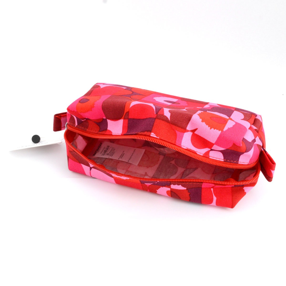 マリメッコ marimekko 042754 330 red/pink TAIMI MINI RUUTU-UNIKKO コットンキャンバス コスメポーチ 小物入れ