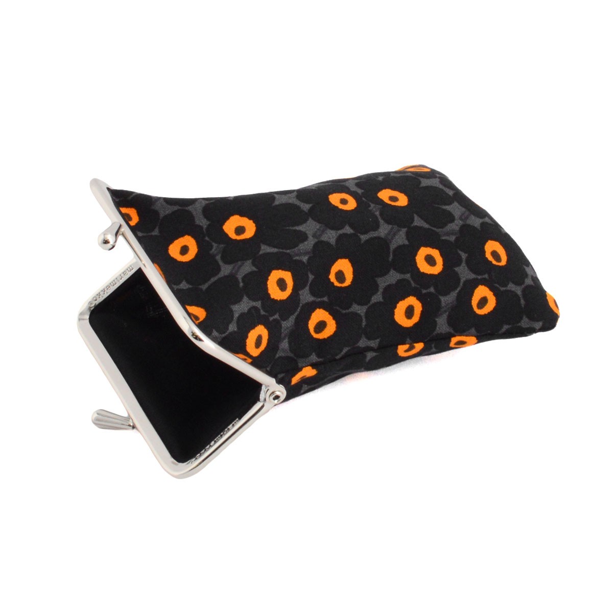 マリメッコ marimekko 042981 992 grey/black/orange MIDI PIKKUINEN UNIKKO がま口 コットンパース マルチポーチ 小物入れ