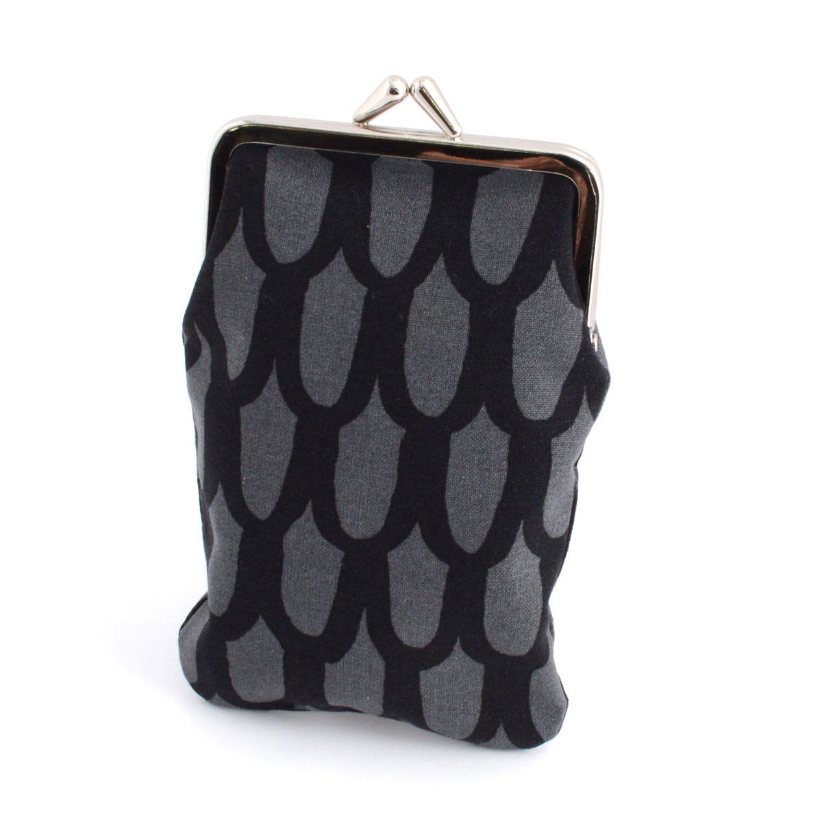 マリメッコ marimekko 042985 992 dark grey/black MIDI PIKKU SUOMU がま口 コットンパース マルチポーチ 小物入れ